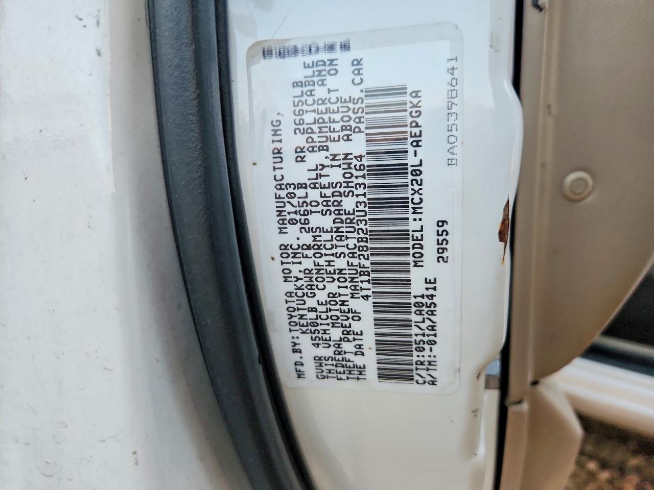 2003 TOYOTA Avalon
