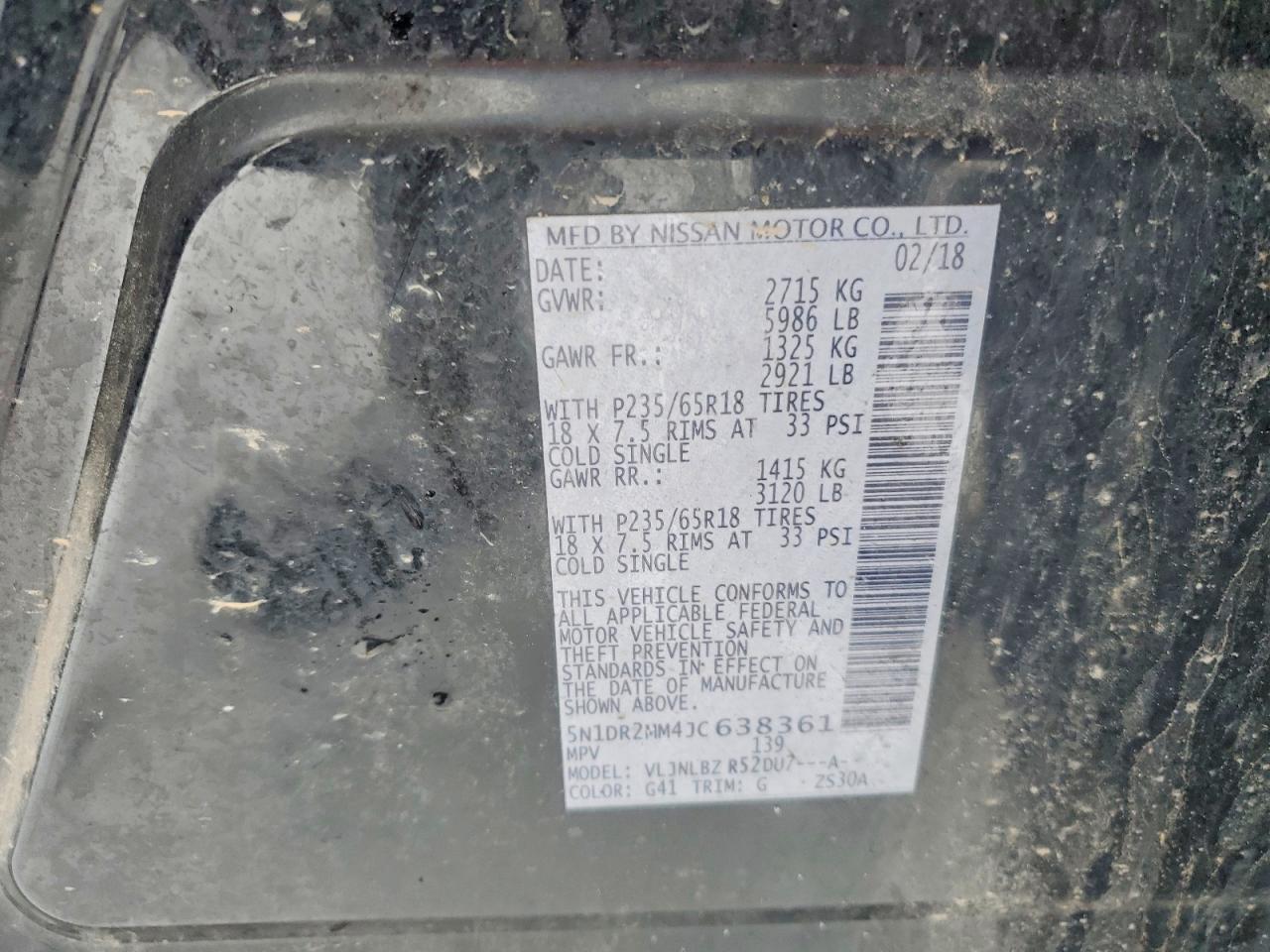 2018 NISSAN PATHFINDER