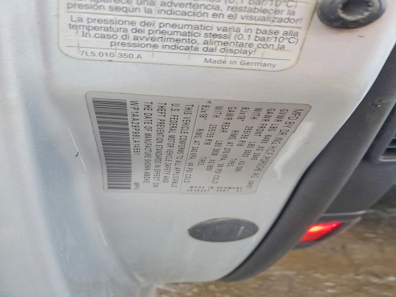 2008 PORSCHE CAYENNE