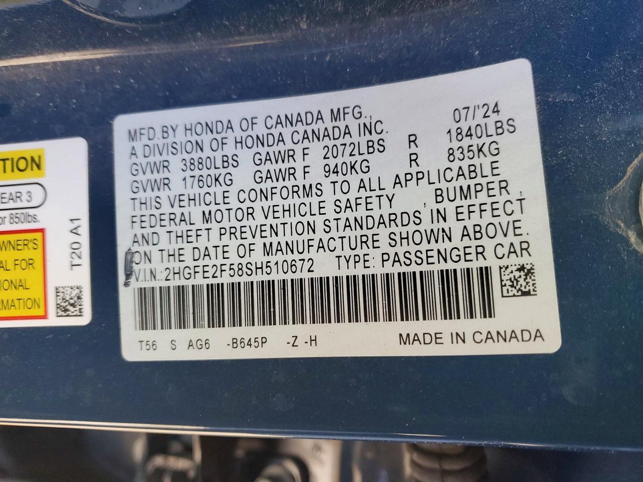 2025 HONDA CIVIC