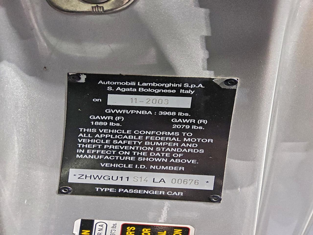 2004 Lamborghini Gallardo