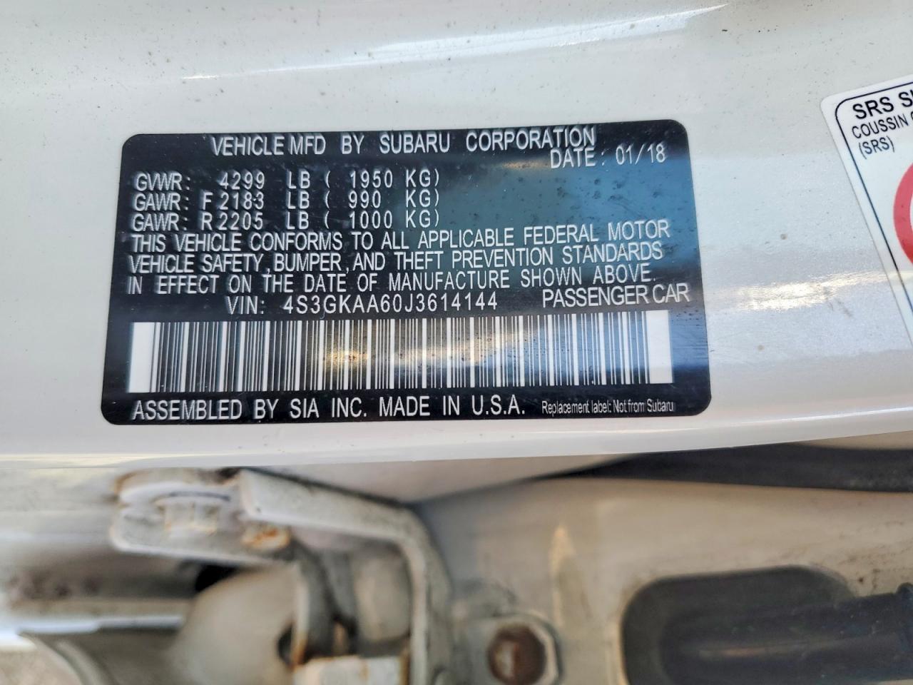 2018 SUBARU IMPREZA