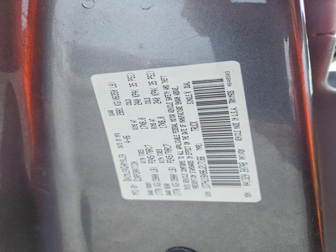 2006 DODGE RAM 1500