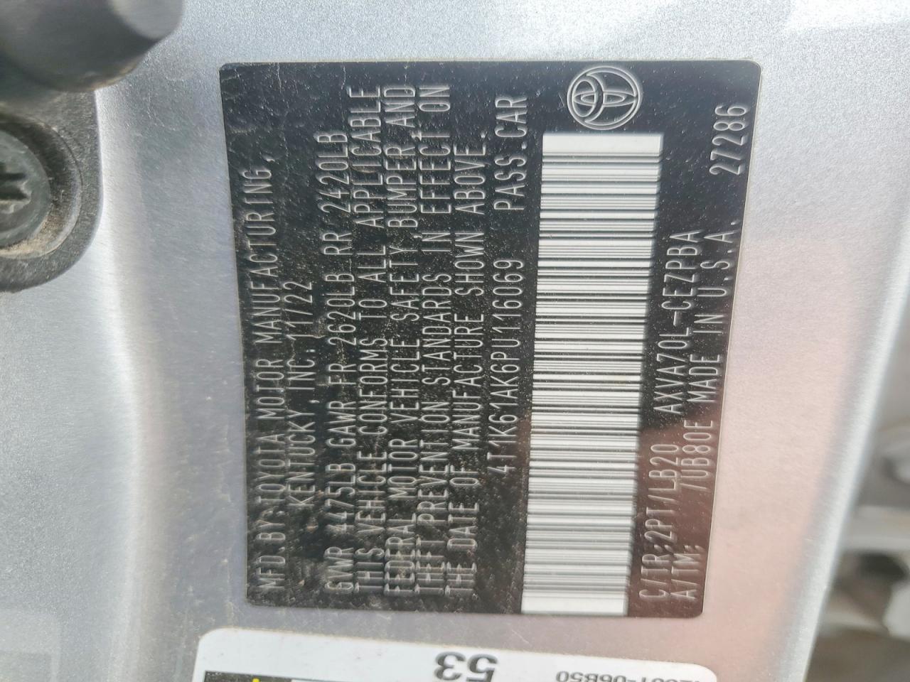 2023 TOYOTA CAMRY