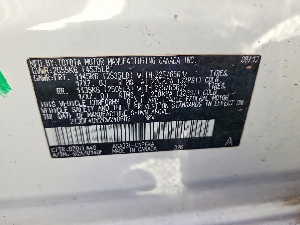 2012 TOYOTA RAV4