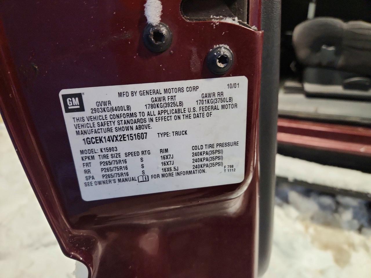 2002 CHEVROLET Silverado