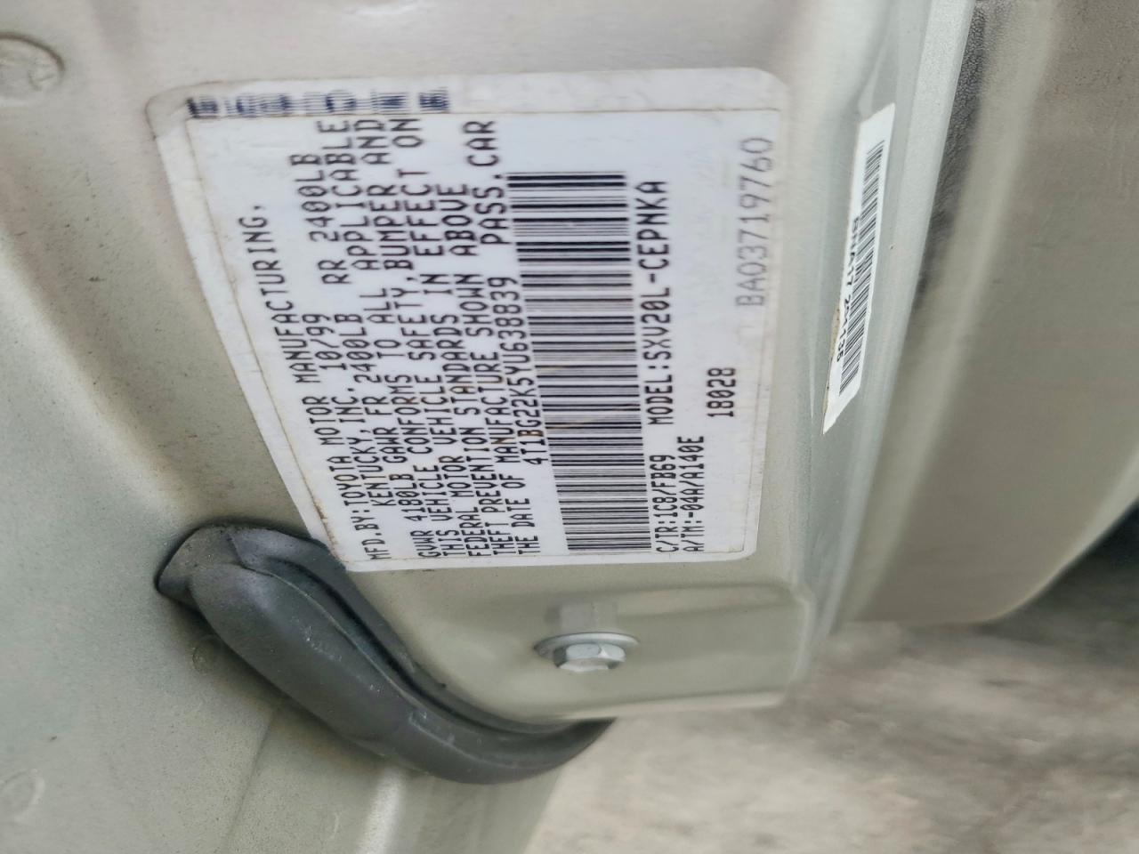 2000 TOYOTA CAMRY