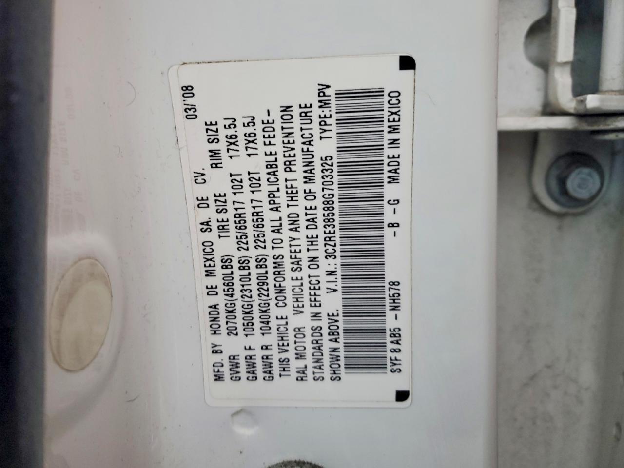 2008 HONDA CR-V