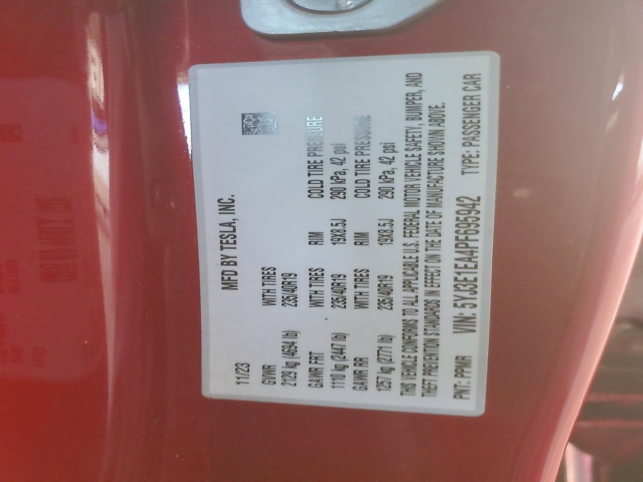 2023 TESLA MODEL 3