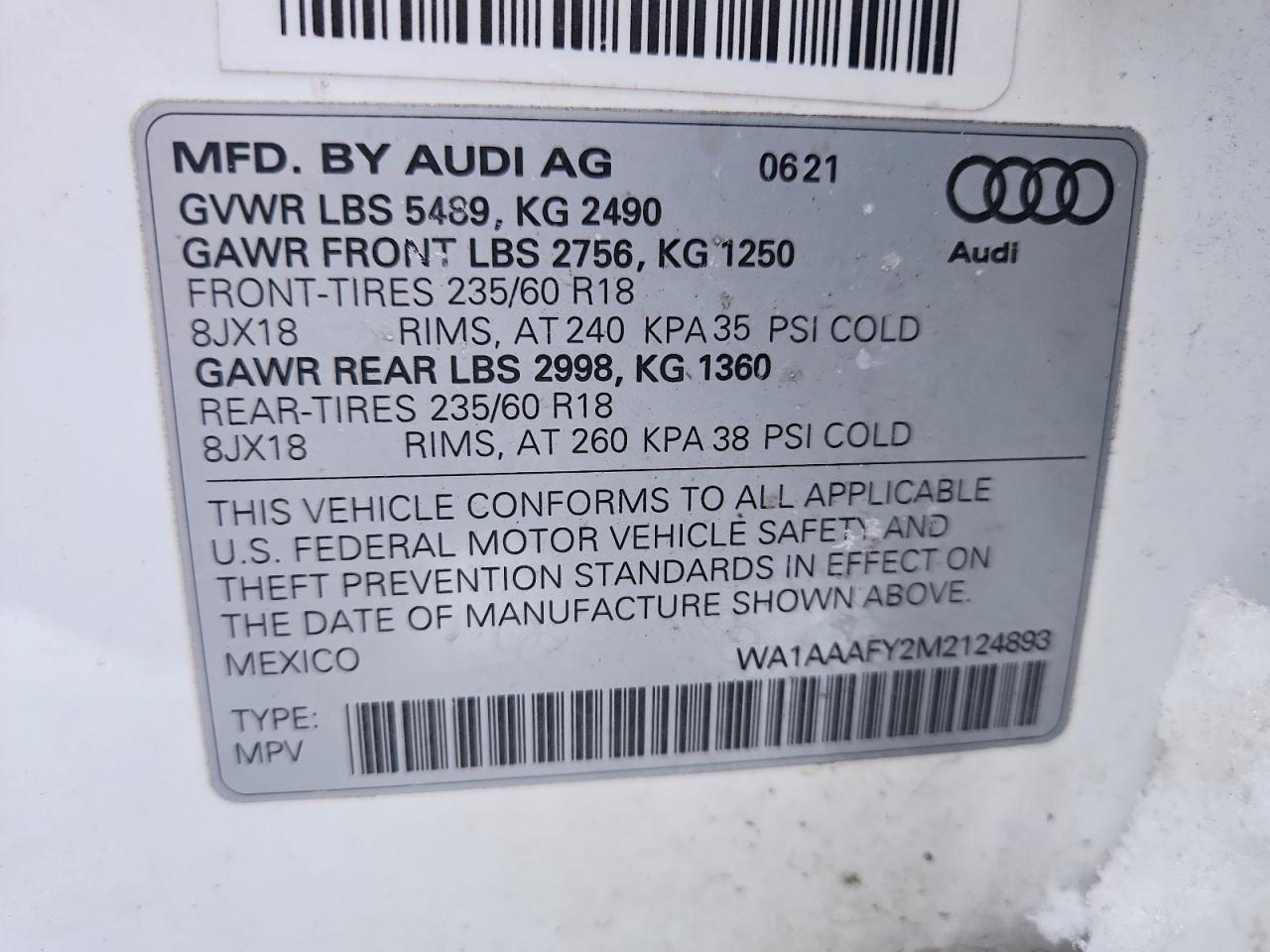 2021 AUDI Q5