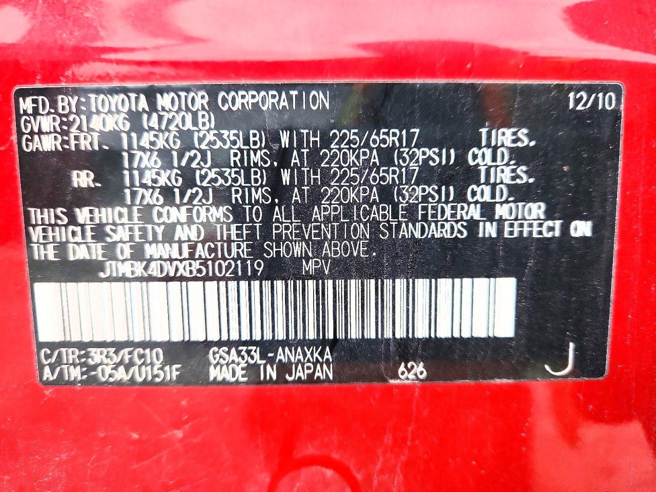 2011 TOYOTA RAV4