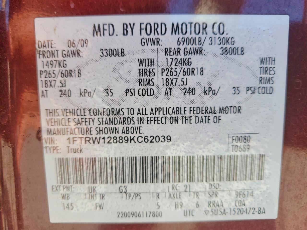 2009 FORD F-150