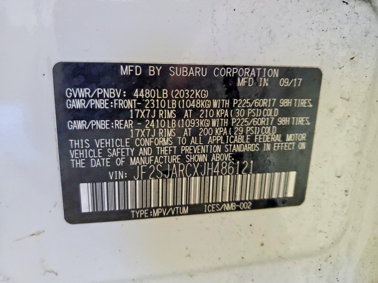 2018 SUBARU FORESTER
