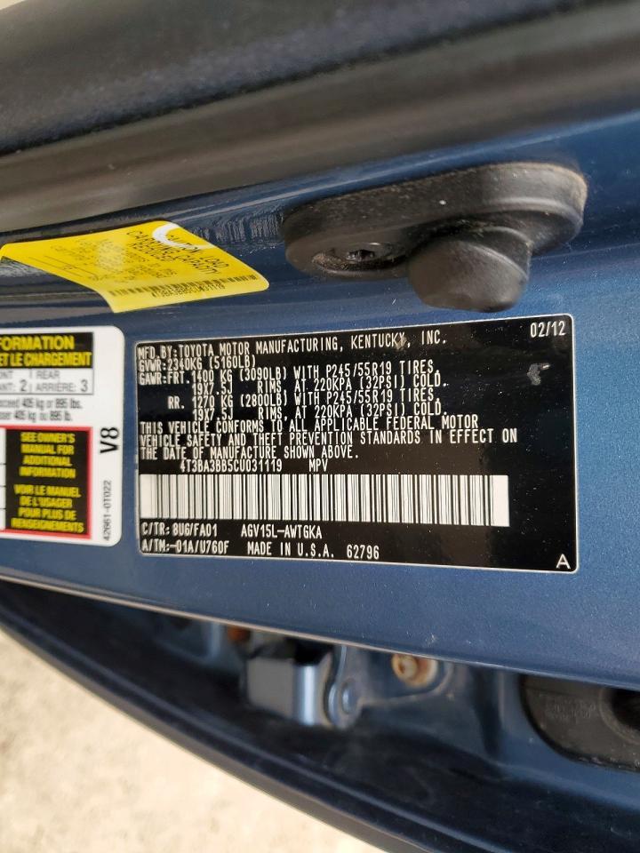 2012 TOYOTA VENZA