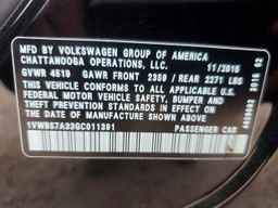 2016 VOLKSWAGEN Passat