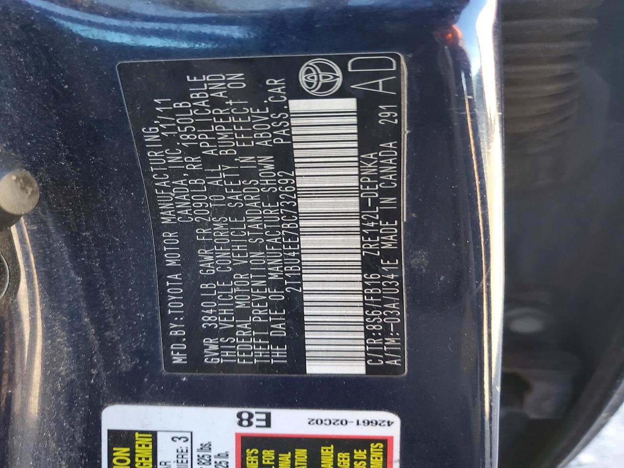 2011 TOYOTA COROLLA
