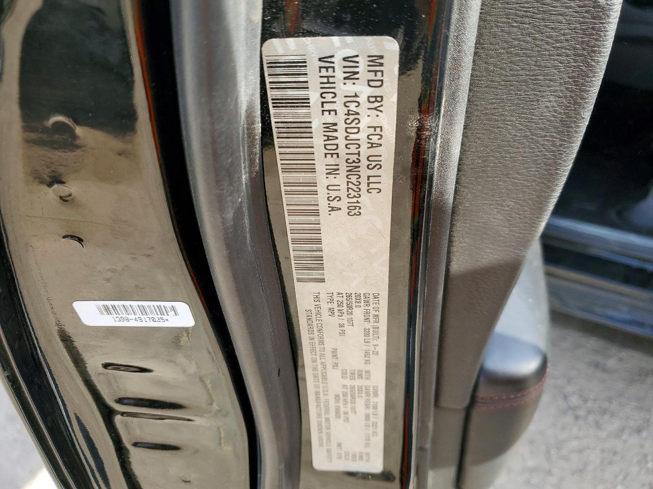 2022 DODGE DURANGO