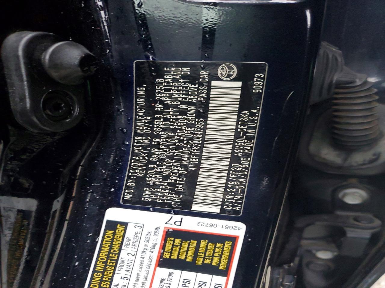 2014 TOYOTA CAMRY