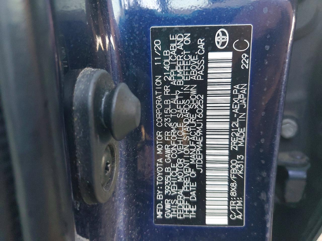 2021 TOYOTA COROLLA