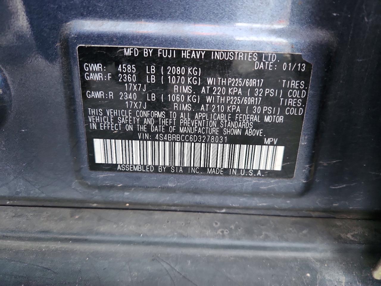 2013 SUBARU Outback