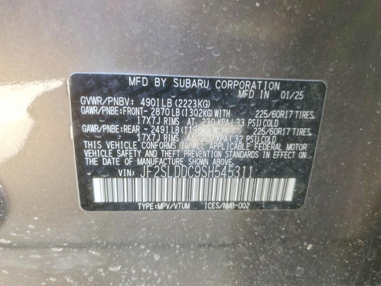 2025 SUBARU FORESTER