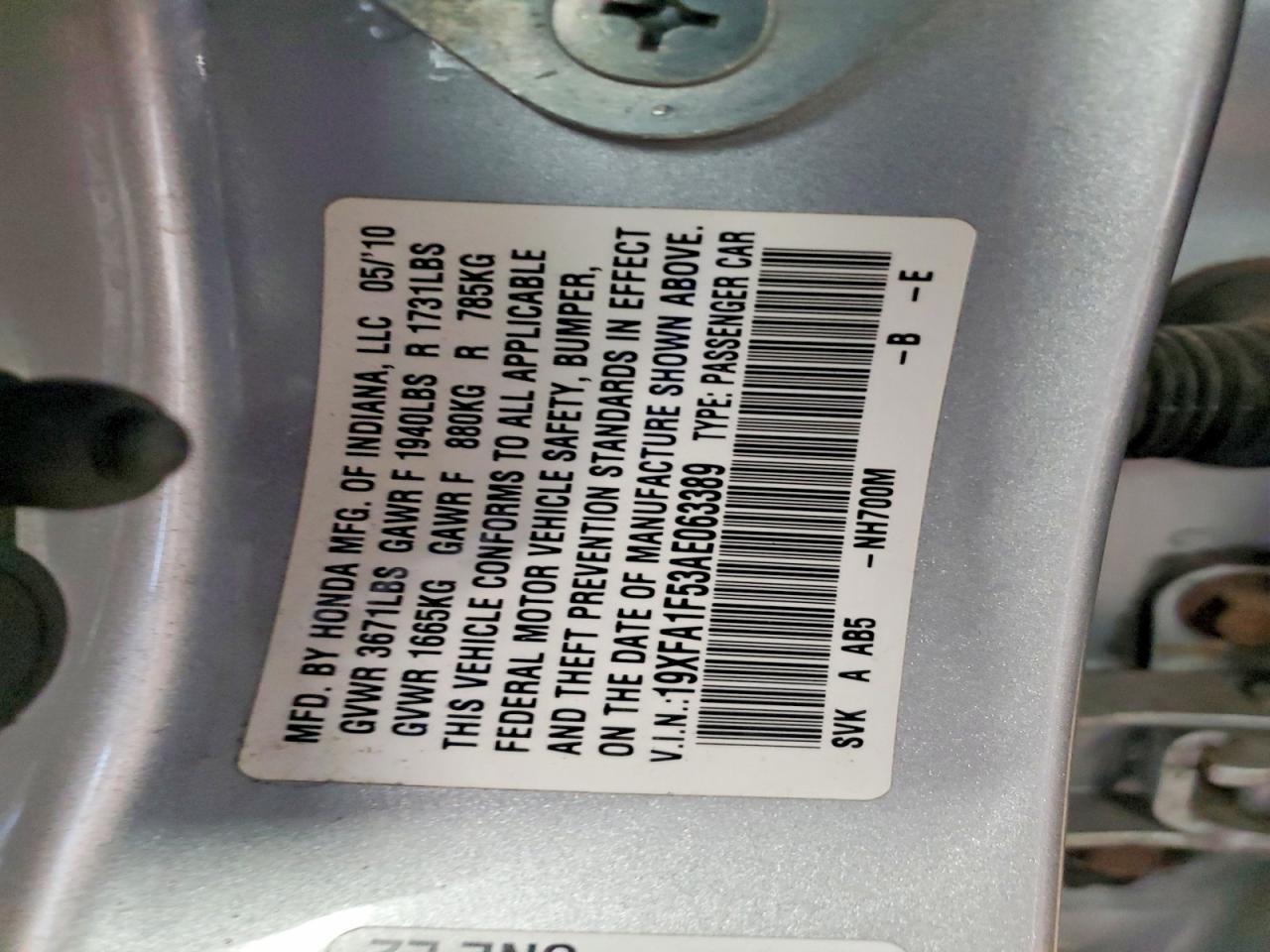 2010 HONDA CIVIC