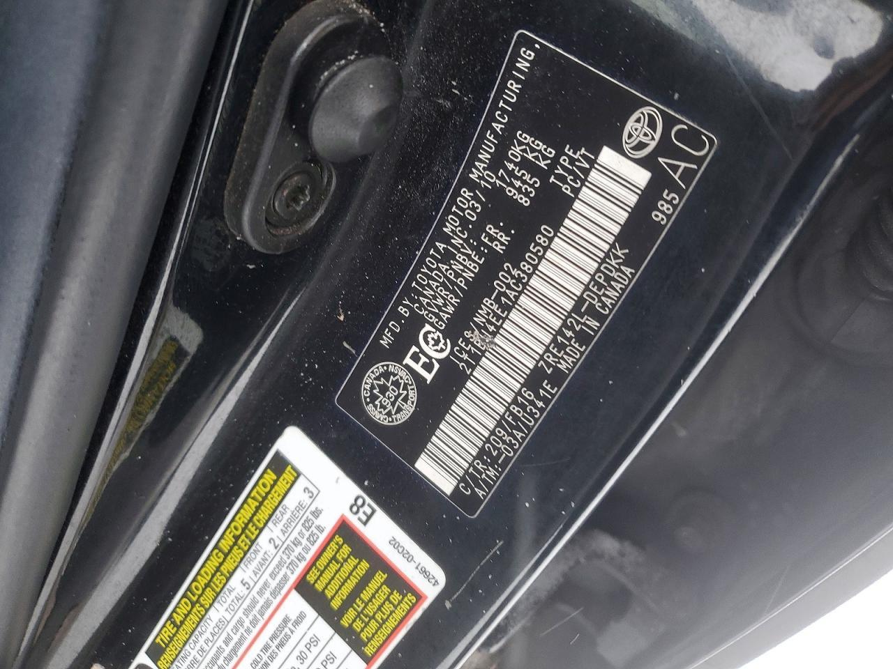 2010 TOYOTA COROLLA