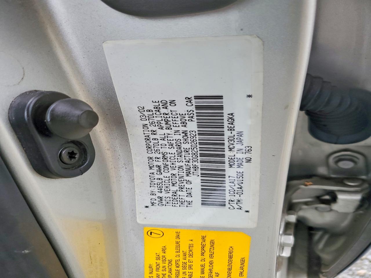2002 LEXUS Es 300