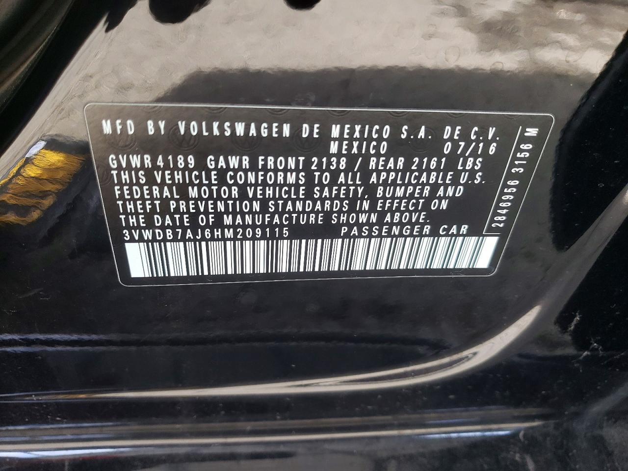 2017 VOLKSWAGEN JETTA