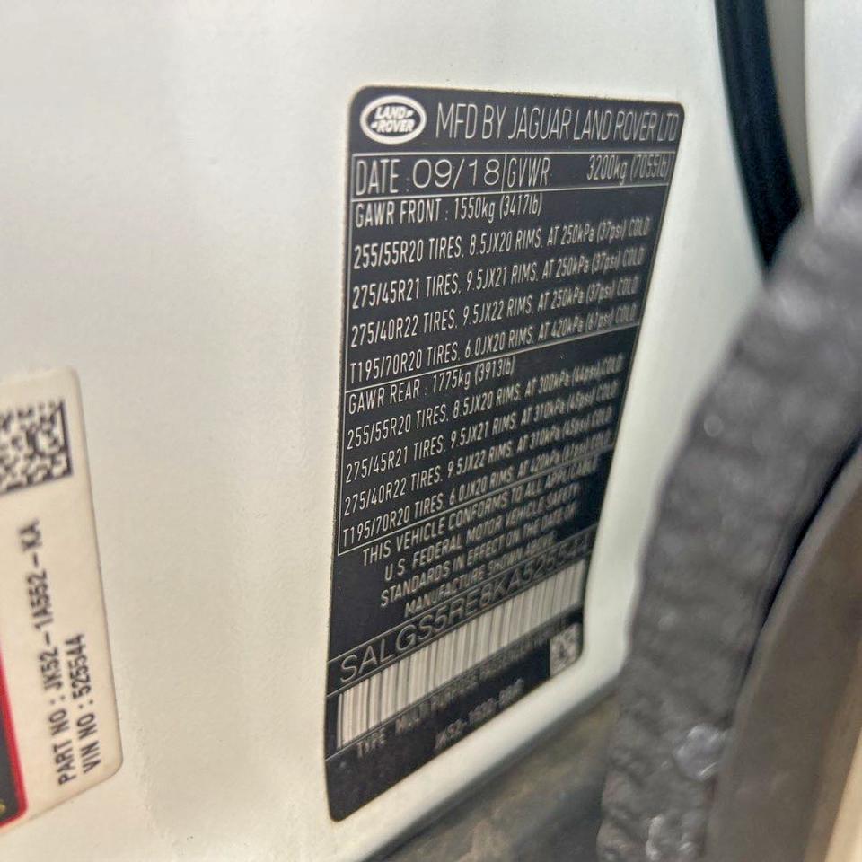 2019 LAND ROVER RANGE ROVER