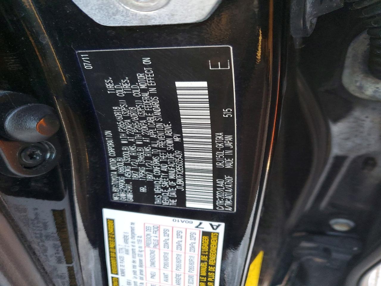 2011 LEXUS GX 460