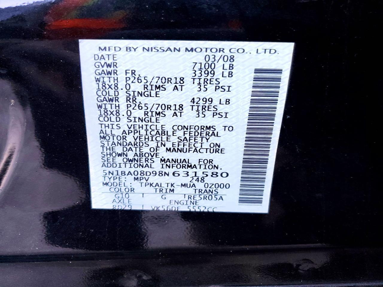 2008 NISSAN Armada
