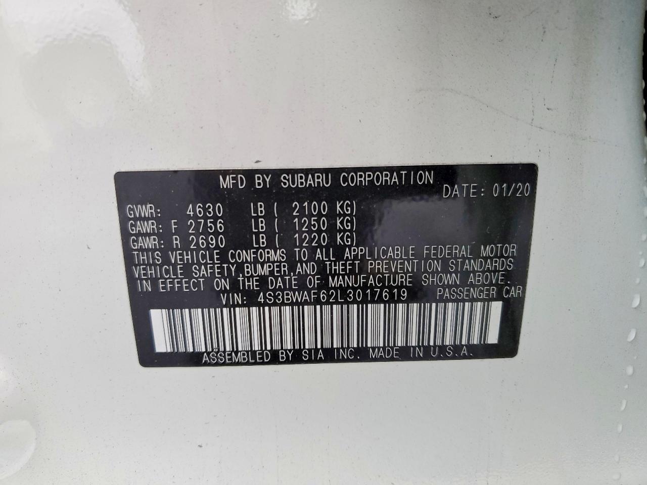 2020 SUBARU Legacy