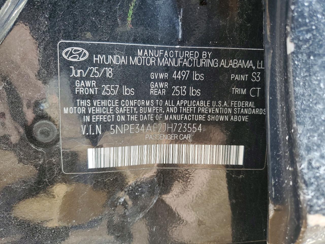 2018 HYUNDAI SONATA