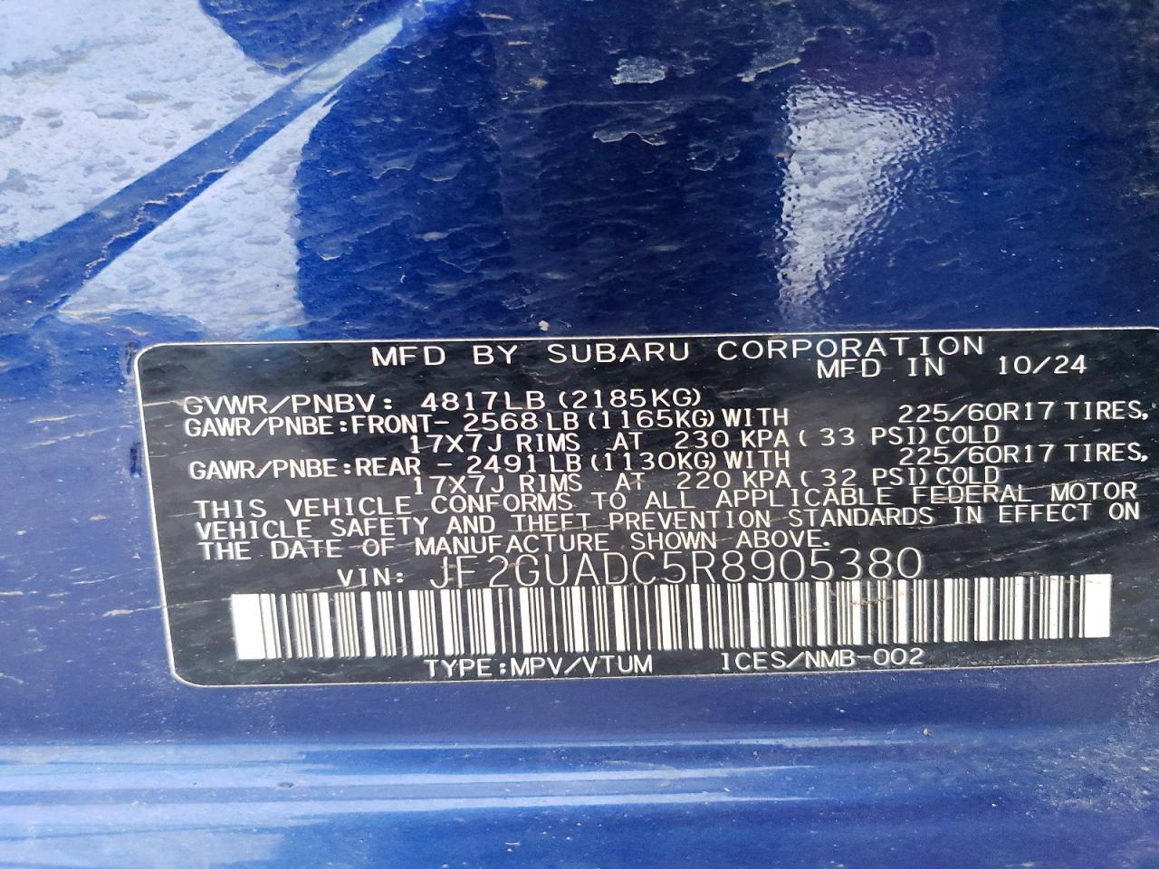 2024 SUBARU Crosstrek