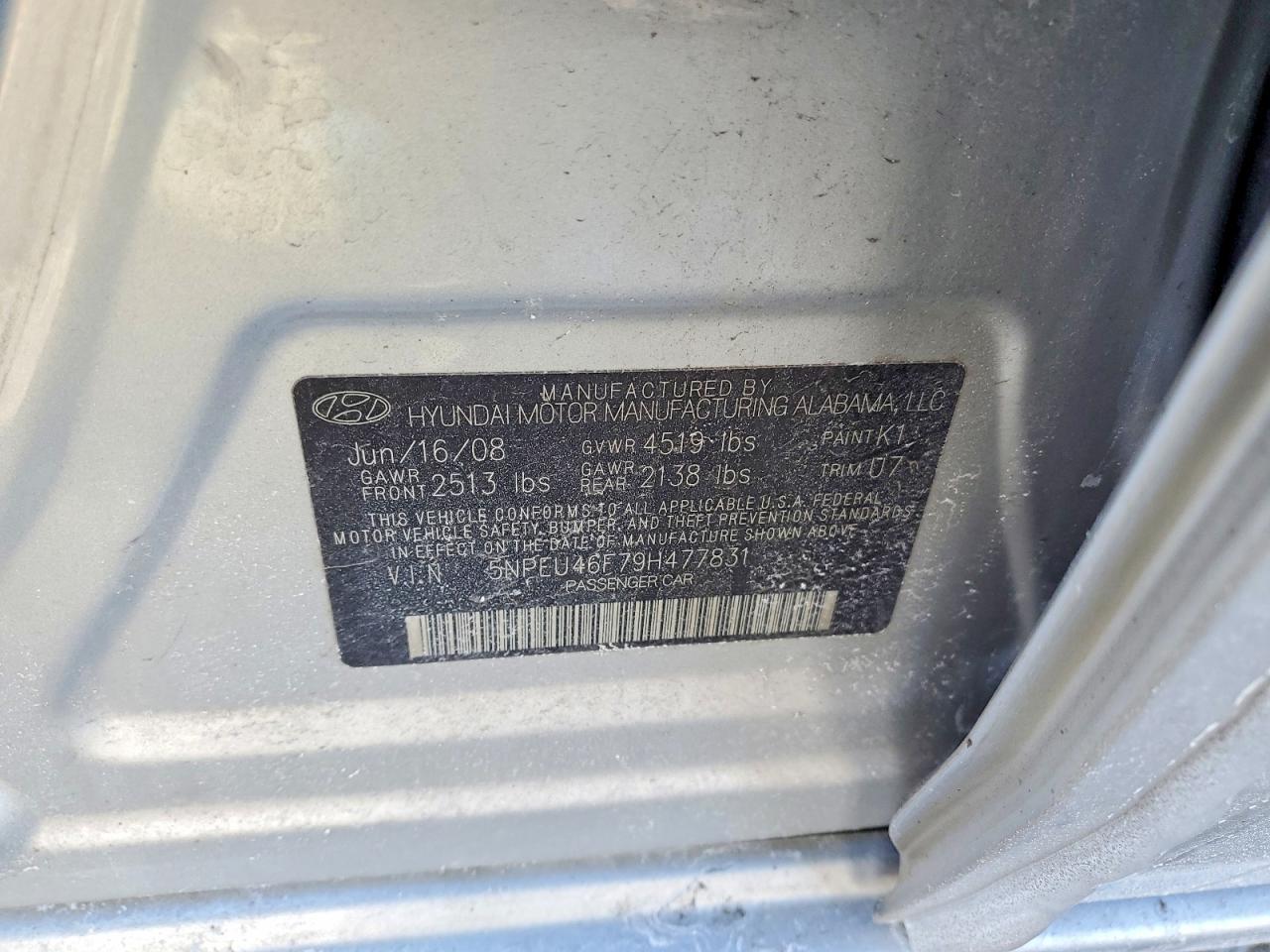2009 HYUNDAI SONATA