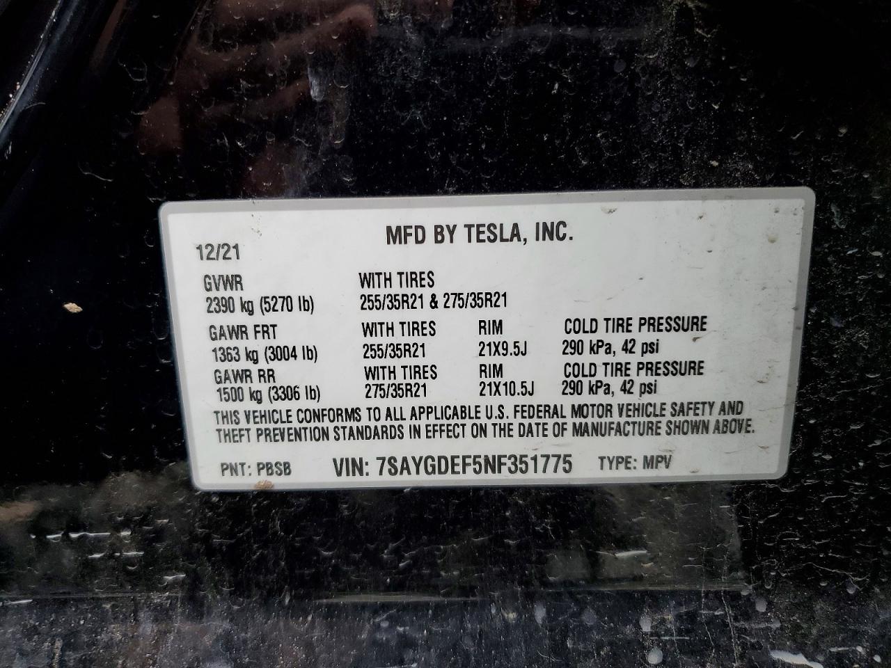 2022 TESLA MODEL Y