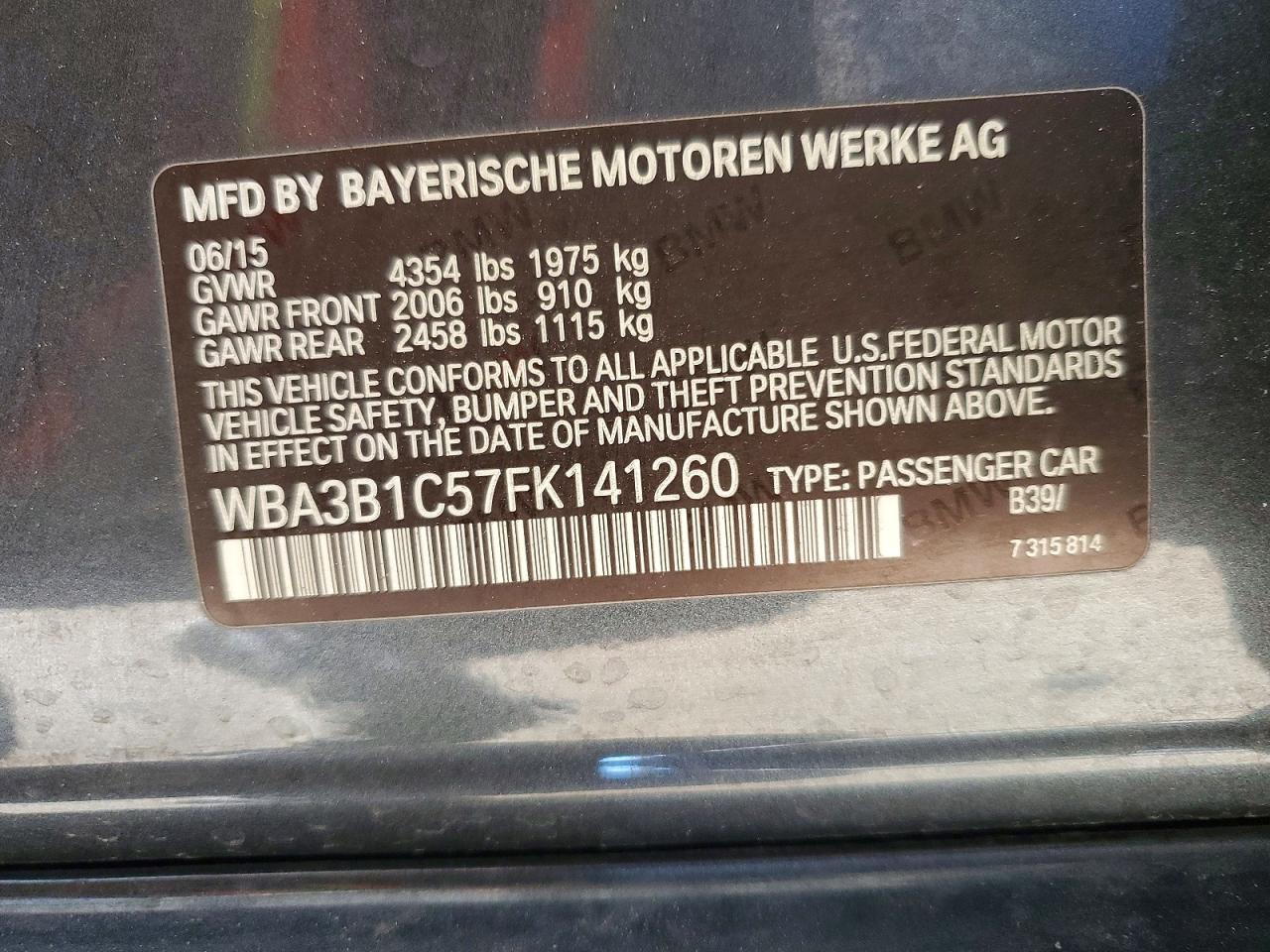 2015 BMW 3 SERIES