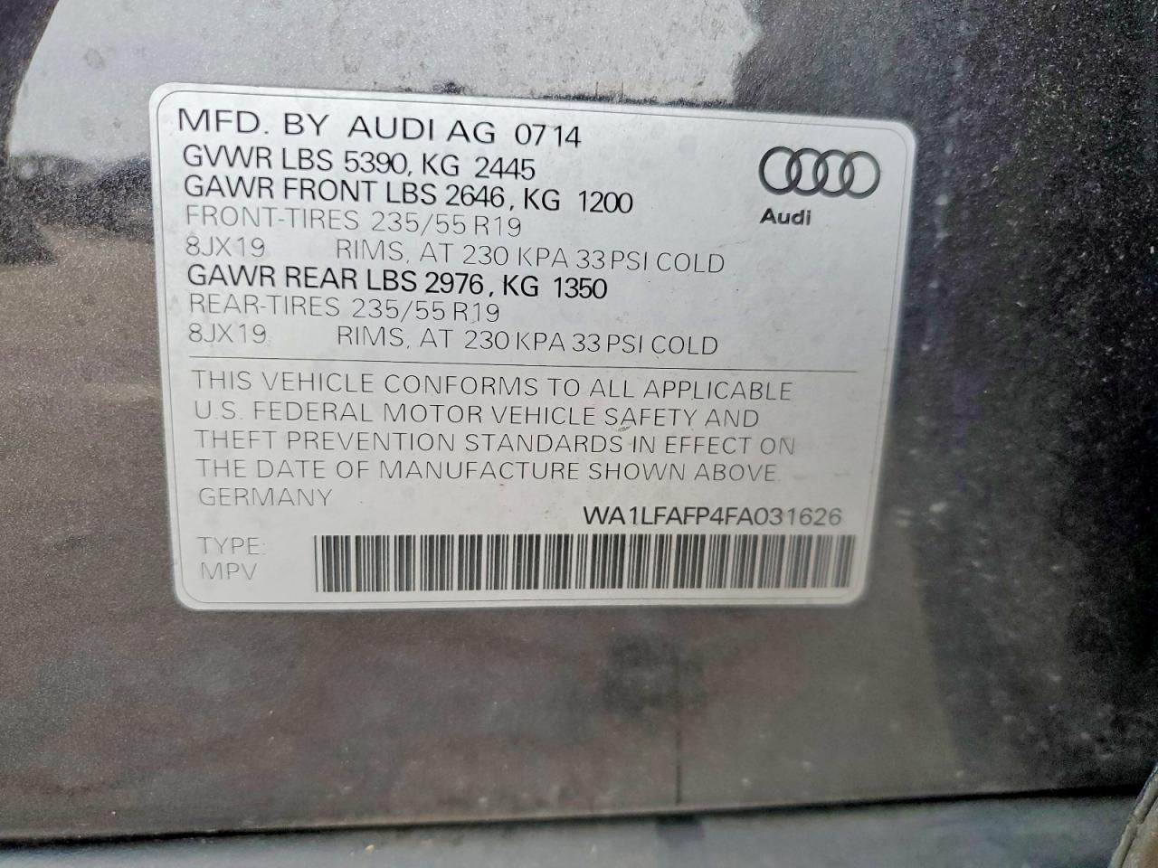 2015 AUDI Q5