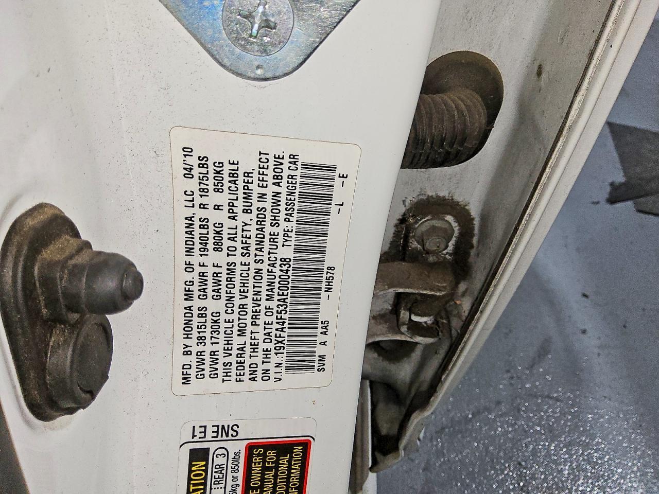 2010 HONDA CIVIC