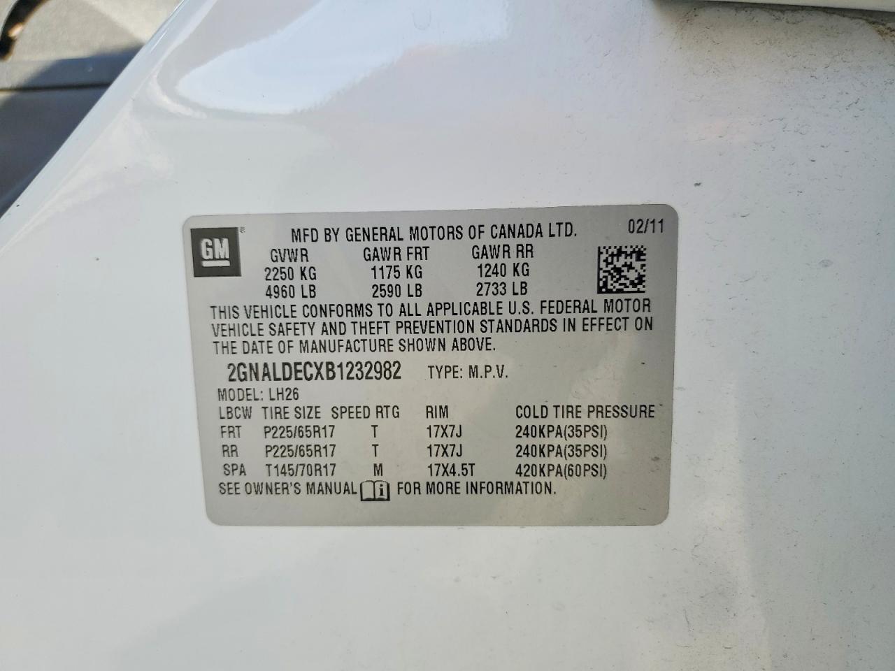 2011 CHEVROLET EQUINOX