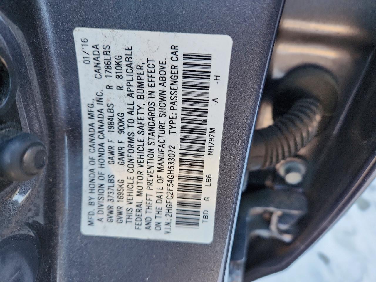 2016 HONDA CIVIC