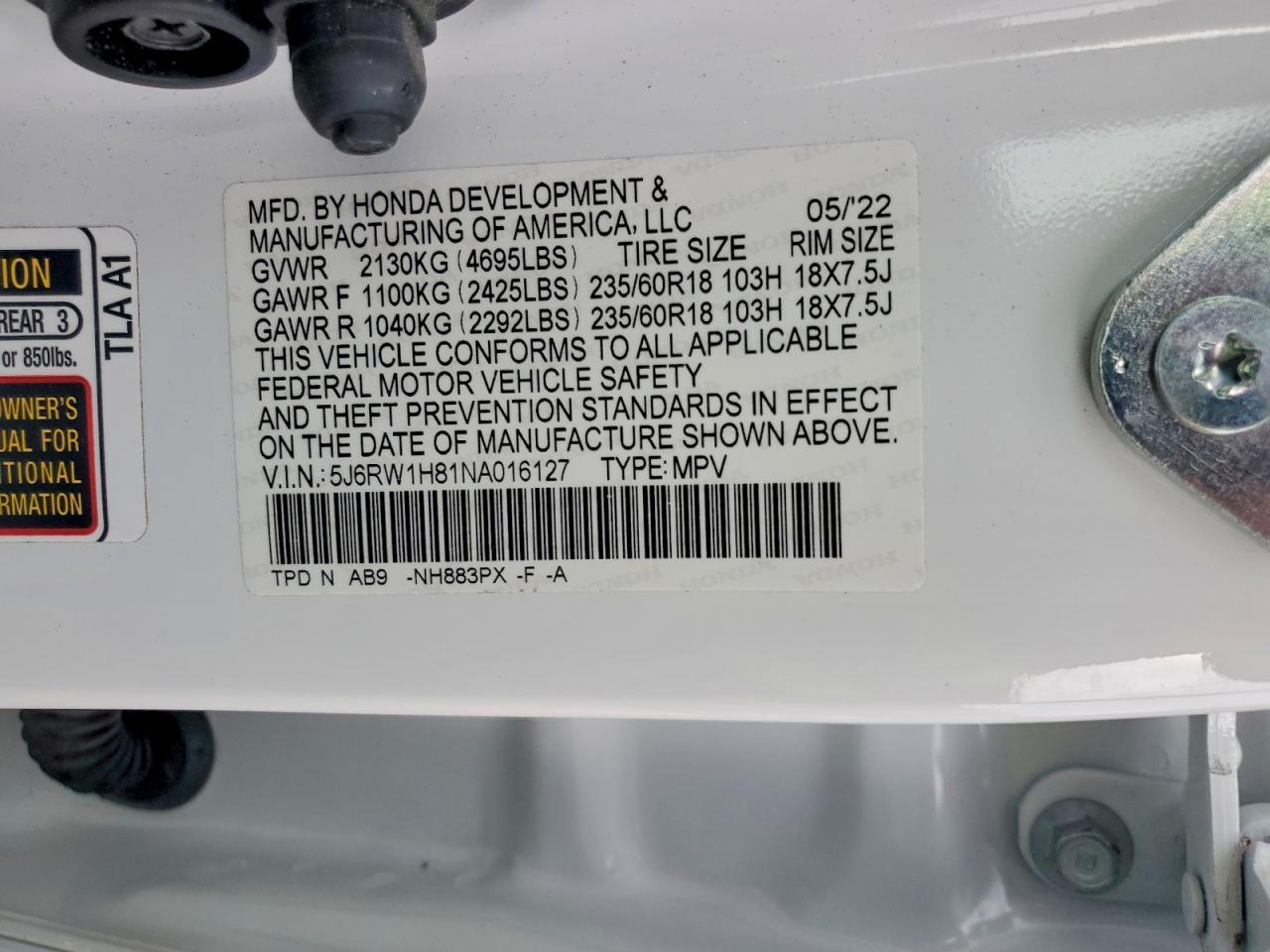 2022 HONDA CR-V