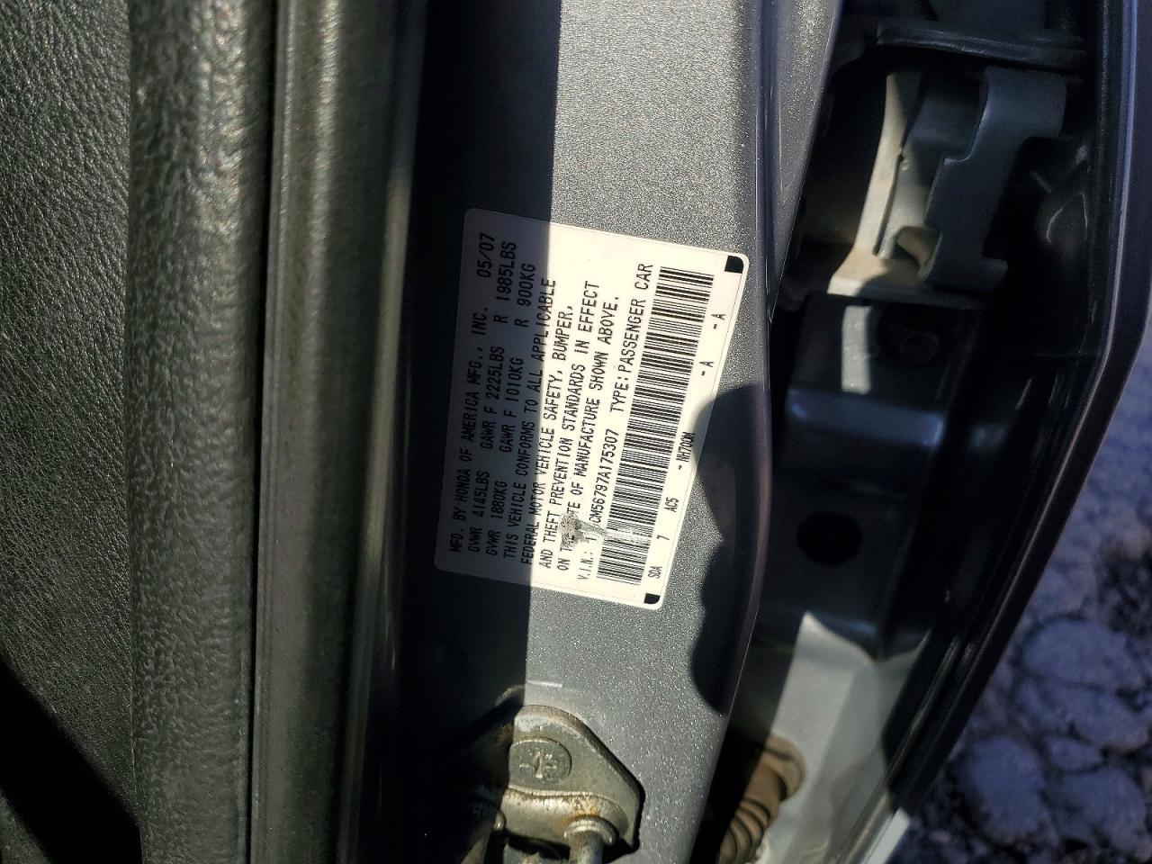 2007 HONDA ACCORD