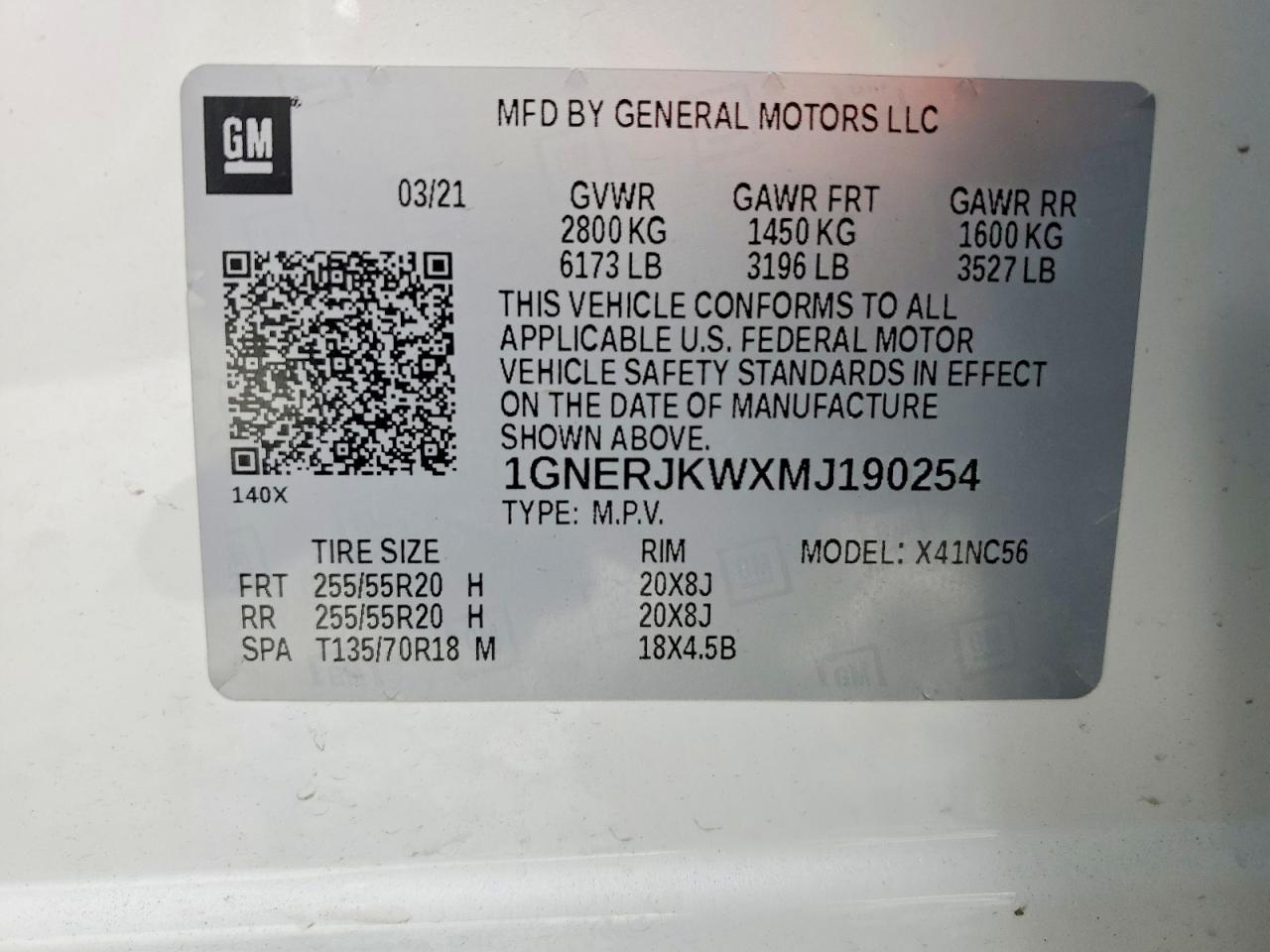 2021 CHEVROLET TRAVERSE