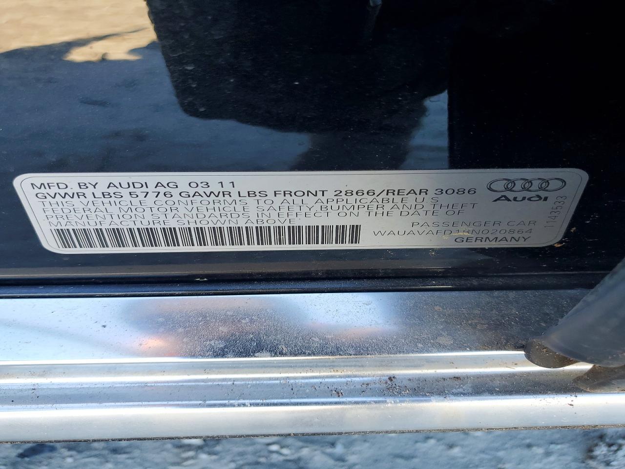 2011 AUDI A8 QUATTRO