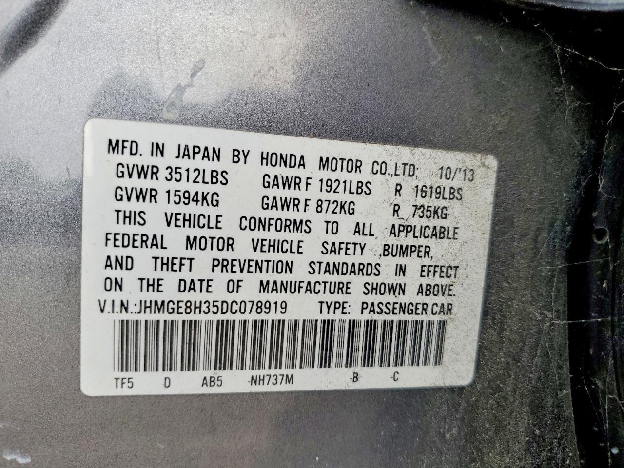 2013 HONDA FIT