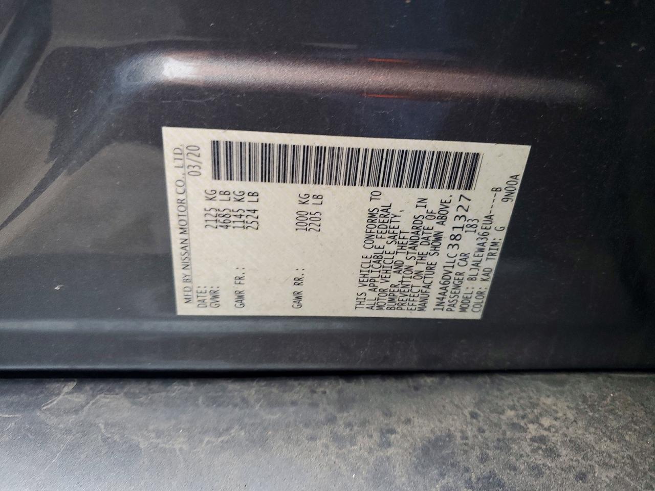2020 NISSAN Maxima