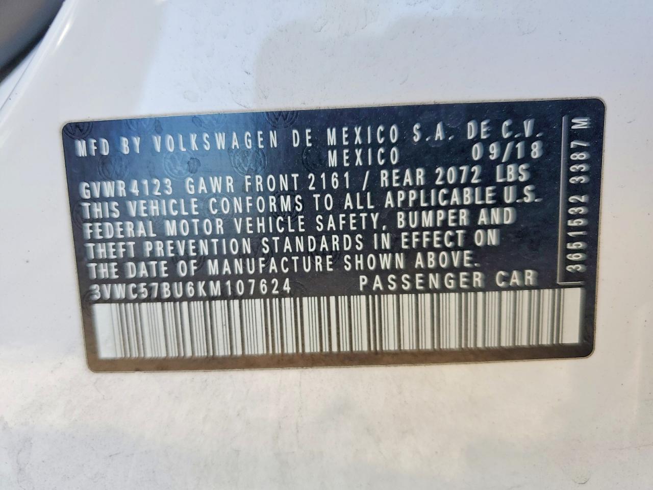2019 VOLKSWAGEN JETTA