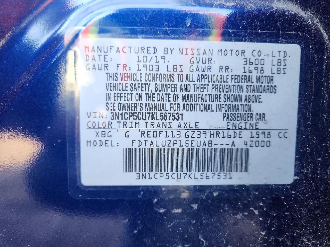 2019 NISSAN KICKS